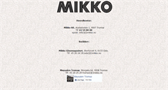 Desktop Screenshot of mikko.no